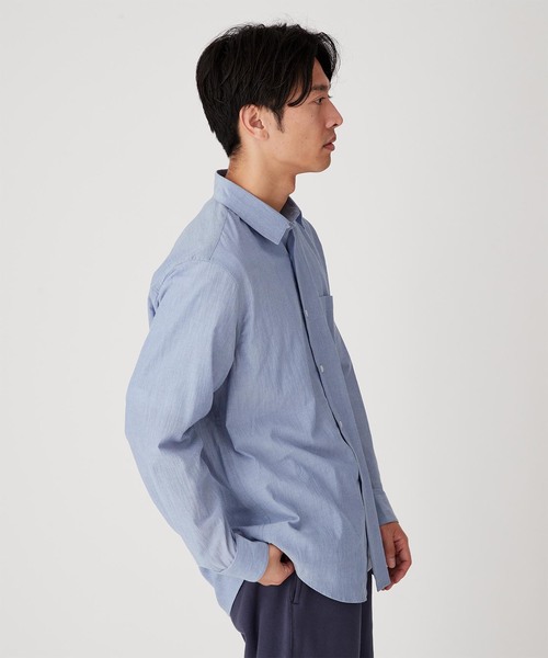 B.C STOCK（ベーセーストック）の「VOILCOTTON レギュラーカラーシャツ（シャツ/ブラウス・メンズ・ホワイト/ブラック/ブルー系その他・MEDIUM/LARGE）」の12枚目の写真