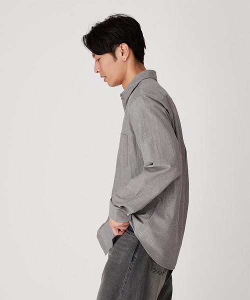 B.C STOCK（ベーセーストック）の「VOILCOTTON レギュラーカラーシャツ（シャツ/ブラウス・メンズ・ホワイト/ブラック/ブルー系その他・MEDIUM/LARGE）」の20枚目の写真