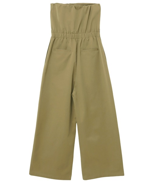 ベアトップフロントジップツイルサロペット（サロペット