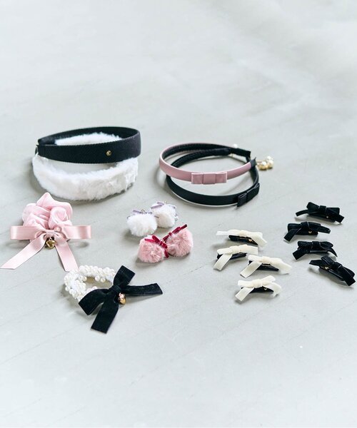 apres les cours(アプレレクール)の「パールイヤリング付カチューシャ(カチューシャ・キッズ・ベージュ/ブラック・FREE)」の6枚目の写真