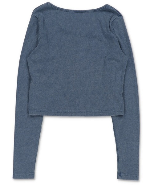 SPINNS（スピンズ）の「パウダー加工 シルバーワンポイントデザインWジップ長袖カットソー（Tシャツ/カットソー・レディース・ブラック/チャコール/ネイビー/バーガンディー・ONESIZE）」の14枚目の写真