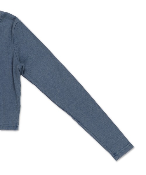 SPINNS（スピンズ）の「パウダー加工 シルバーワンポイントデザインWジップ長袖カットソー（Tシャツ/カットソー・レディース・ブラック/チャコール/ネイビー/バーガンディー・ONESIZE）」の16枚目の写真