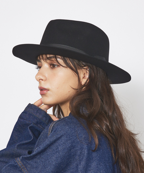 Ruben(ルーベン)の「【RUBEN/ルーベン】フェルトロングブリムハット / FELT LONG Wide BRIM HAT / RUS-1293(ハット・メンズ・ブラック/グレイッシュベージュ/アイボリー/グリーン系その他/ベージュ・フリー)」の8枚目の写真