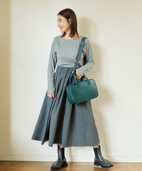 Afternoon Tea(アフタヌーンティー)の「ショルダーバッグ/TAEKO HIGASHIHARA×Afternoon Tea(ショルダーバッグ・レディース・ブラック/ダークグリーン/グレー・ONE SIZE)」の3枚目の写真