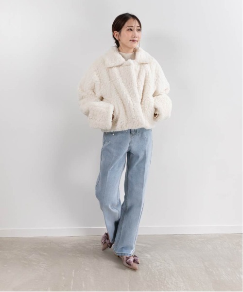 RANDA（ランダ）の「中綿入りショート丈フェイクファーコート