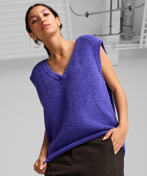 PUMA プーマ ウィメンズ ヨナ Vネック ベスト（スウェット）｜PUMA（プーマ）スウェット