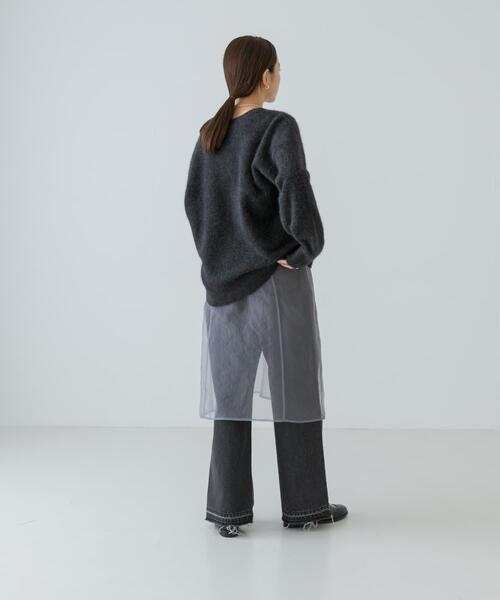 URBAN RESEARCH（アーバンリサーチ）の「オーガンジーシアーキャミワンピース（ワンピース・レディース・ブラック/グレー・FREE）」の7枚目の写真