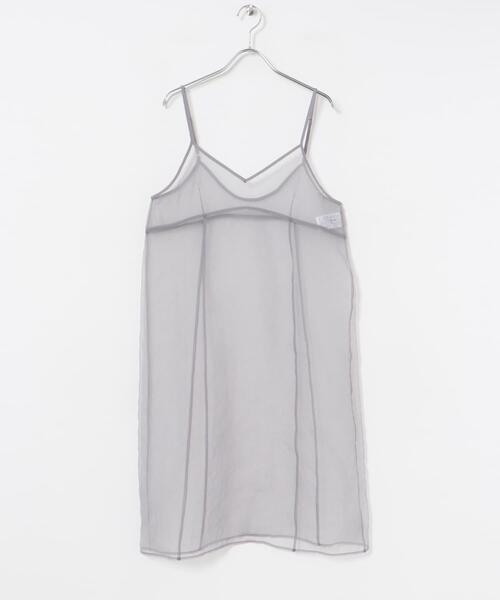 URBAN RESEARCH（アーバンリサーチ）の「オーガンジーシアーキャミワンピース（ワンピース・レディース・ブラック/グレー・FREE）」の9枚目の写真