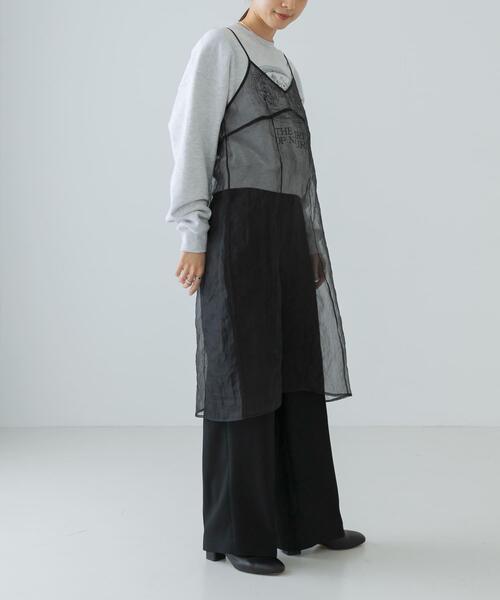 URBAN RESEARCH（アーバンリサーチ）の「オーガンジーシアーキャミワンピース（ワンピース・レディース・ブラック/グレー・FREE）」の19枚目の写真