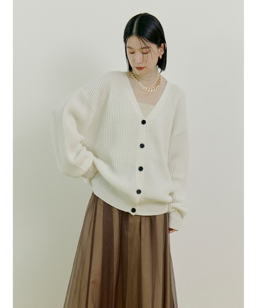 Stylevoice for xxx(スタイルヴォイスフォー)の「ニットラメカーディガン(カーディガン/ボレロ・レディース・ホワイト/ブラック/ブラウン・FREE)」の16枚目の写真