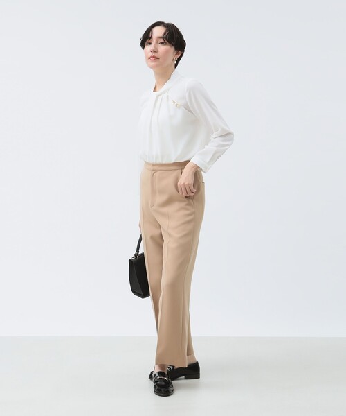 B:MING by BEAMS（ビーミングバイビームス）の「【オフィス・フォーマル】ジョーゼット ボウタイ ブラウス（S～L）（シャツ/ブラウス・レディース・ネイビー/ホワイト・S/M/L/3/4 SLEEVE）」の9枚目の写真