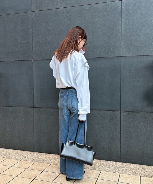 セール】【ISOOK / アイスー】ラッフルショルダーロンT