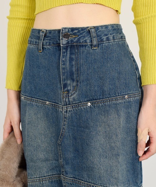 VIVID LADY（ビビッドレディー）の「デニムスカート レディース スカートロング（スカート・レディース・ダークブルー・SMALL/MEDIUM）」の12枚目の写真