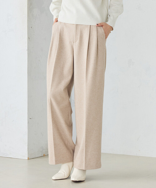 COMME CA ISM(コムサイズム)の「フラノ調ジャージー ワイドパンツ(その他パンツ・レディース・グレー/ベージュ・MEDIUM/LARGE)」の2枚目の写真