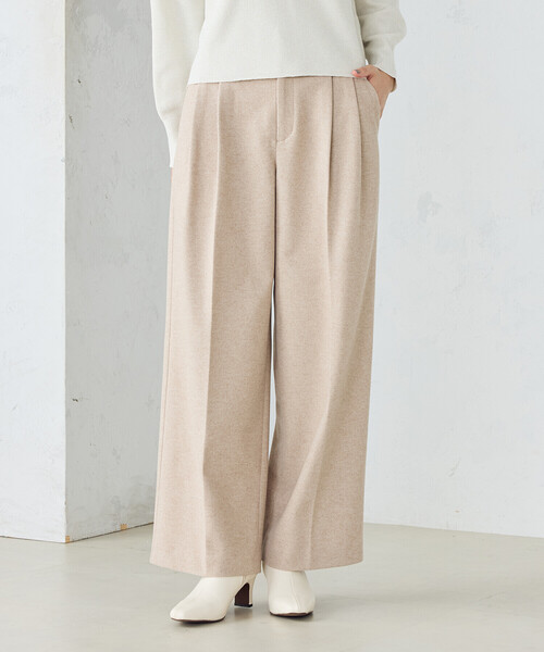 COMME CA ISM(コムサイズム)の「フラノ調ジャージー ワイドパンツ(その他パンツ・レディース・グレー/ベージュ・MEDIUM/LARGE)」の16枚目の写真