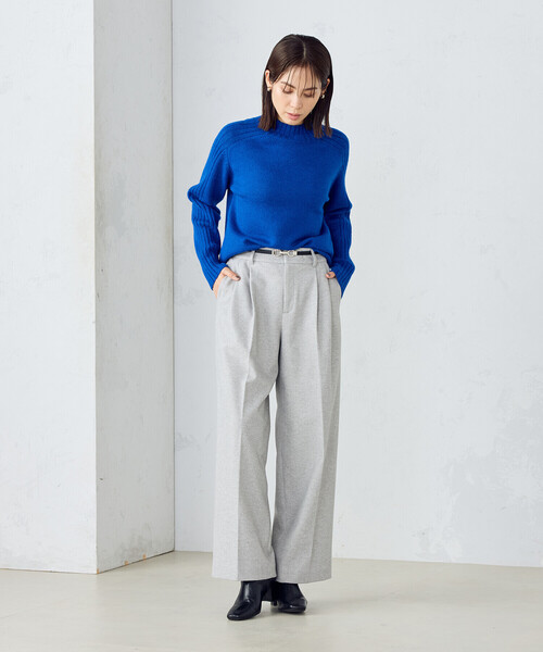 COMME CA ISM(コムサイズム)の「フラノ調ジャージー ワイドパンツ(その他パンツ・レディース・グレー/ベージュ・MEDIUM/LARGE)」の13枚目の写真