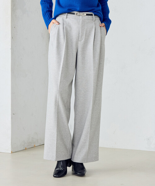 COMME CA ISM(コムサイズム)の「フラノ調ジャージー ワイドパンツ(その他パンツ・レディース・グレー/ベージュ・MEDIUM/LARGE)」の12枚目の写真