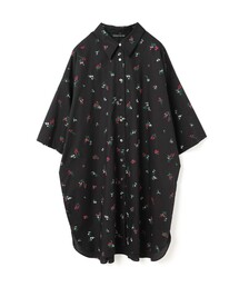mizuiro ind スモールフラワープリントシャツワンピース