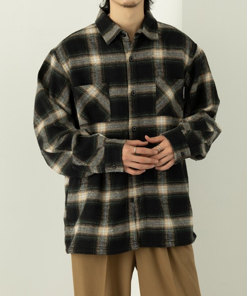 セール】【Toucan Surfing】先染めチェックツイル起毛 CPOシャツ