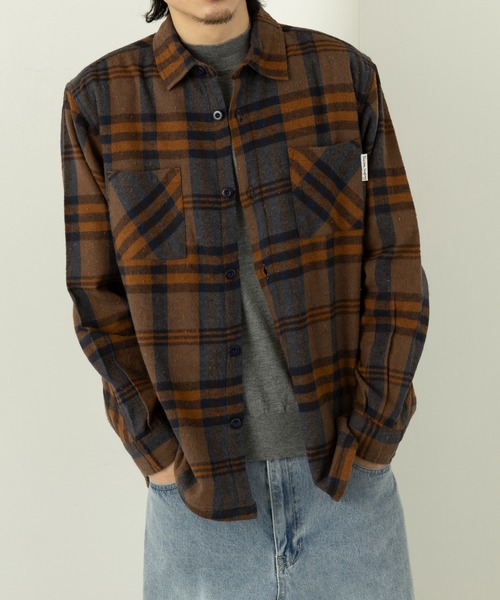 セール】【Toucan Surfing】先染めチェックツイル起毛 CPOシャツ