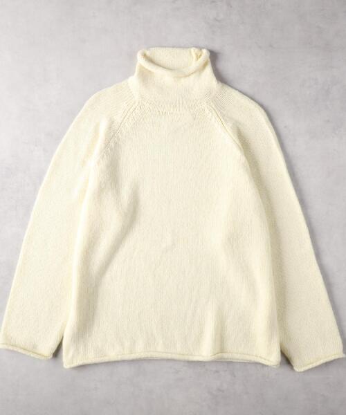 Right-on(ライトオン)の「Other(ソノタ)【レディース】「USA WOOL MIX」ロールネックニット(ニット/セーター・レディース・ネイビー/オフホワイト/グリーン・M/L/XL)」の7枚目の写真