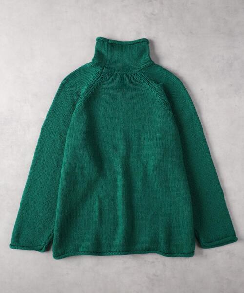 Right-on(ライトオン)の「Other(ソノタ)【レディース】「USA WOOL MIX」ロールネックニット(ニット/セーター・レディース・ネイビー/オフホワイト/グリーン・M/L/XL)」の12枚目の写真