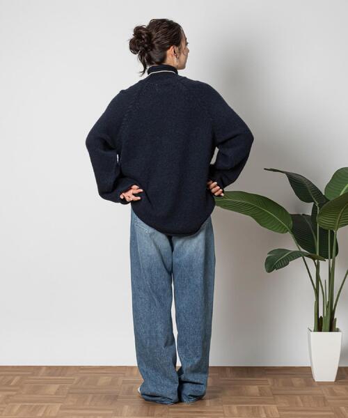 Right-on(ライトオン)の「Other(ソノタ)【レディース】「USA WOOL MIX」ロールネックニット(ニット/セーター・レディース・ネイビー/オフホワイト/グリーン・M/L/XL)」の17枚目の写真