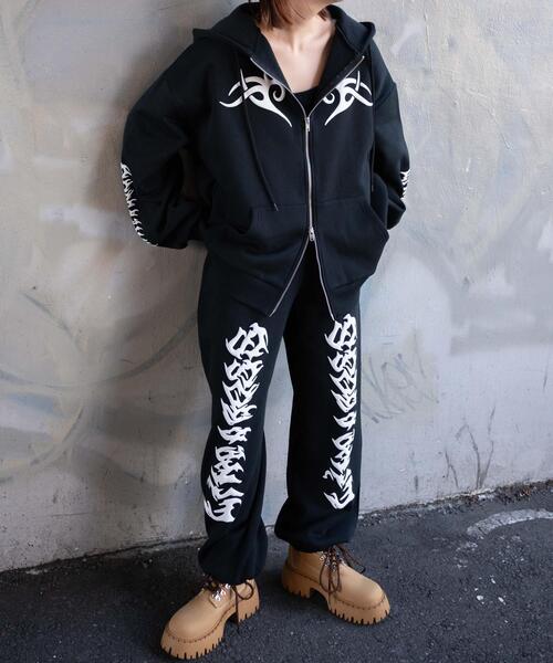 WEGO（ウィゴー）の「WEGO/グラフィックスウェットパンツ（スウェットパンツ・レディース・ライトグレー/ブラック・FREE）」の21枚目の写真