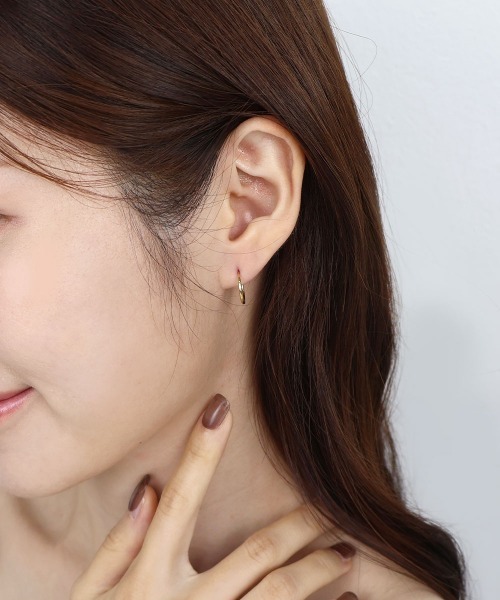 セール】【金属アレルギー対応】 スリム フープピアス / サージカル