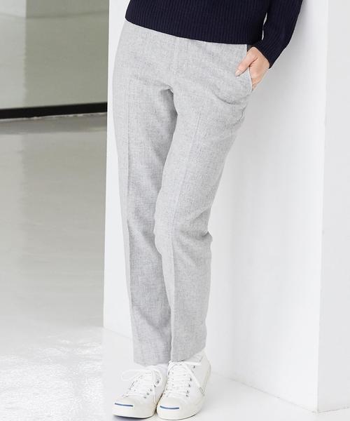 green label relaxing（グリーンレーベルリラクシング）の「KF V/LAMB NTK パンツ◆（その他パンツ・レディース・ブラック/ダークグレー/ブラウン/ライトグレー/ダークグリーン・38/36/40）」の2枚目の写真