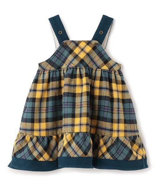 baby cheer(ベイビーチアー)の「おうちジャンパ-スカートⅢ(ジャンパースカート・キッズ・レッド/ブルーグリーン・90cm/80cm/120cm/110cm/100cm)」の4枚目の写真