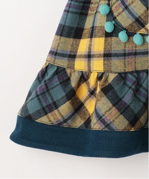 baby cheer(ベイビーチアー)の「おうちジャンパ-スカートⅢ(ジャンパースカート・キッズ・レッド/ブルーグリーン・90cm/80cm/120cm/110cm/100cm)」の8枚目の写真