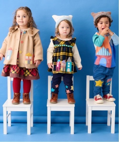 baby cheer(ベイビーチアー)の「おうちジャンパ-スカートⅢ(ジャンパースカート・キッズ・レッド/ブルーグリーン・90cm/80cm/120cm/110cm/100cm)」の13枚目の写真