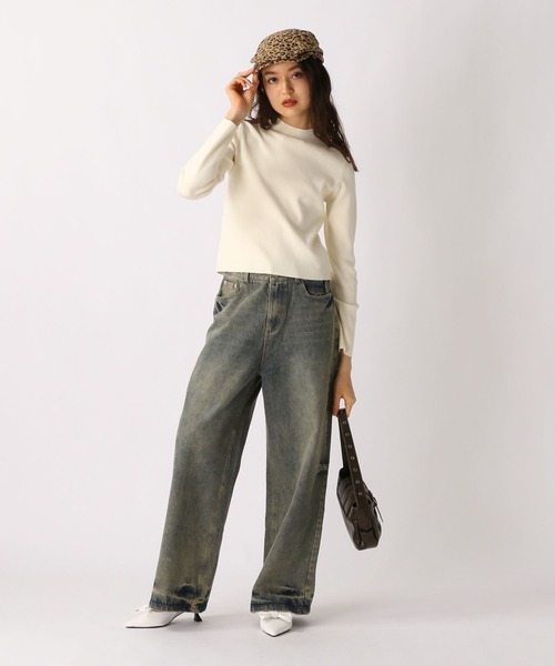 FOREVER 21（フォーエバー トゥエンティーワン）の「【2025SS】オーバーダイルーズデニム（デニムパンツ・レディース・ネイビー/ブルー・SMALL/MEDIUM）」の4枚目の写真