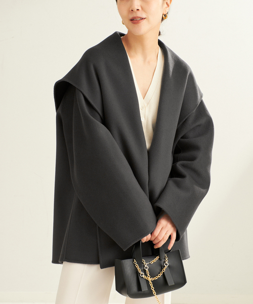 Plage ハミルトン DRAPE MIDDLE コート　36 プラージュ Plage 《追加》ハミルトン DRAPE MIDDLE コート