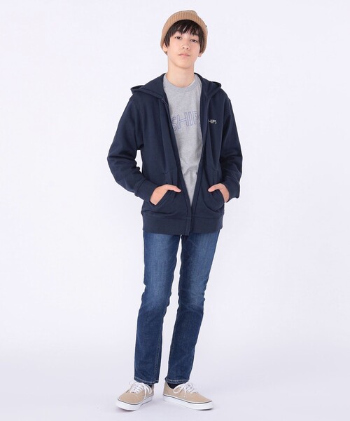 SHIPS KIDS:140~160cm / ロゴ フード ジップ パーカ(パーカー SHIPS KIDS:140~160cm / ロゴ フード ジップ パーカ(パーカー