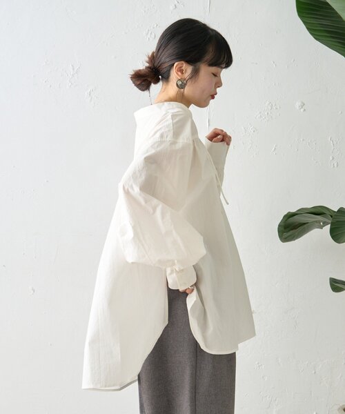 CIAOPANIC TYPY（チャオパニックティピー）の「レースアップボリューム袖プルオーバー（シャツ/ブラウス・レディース・オフホワイト/ピンク/サックスブルー/ブラック・ONE SIZE）」の7枚目の写真