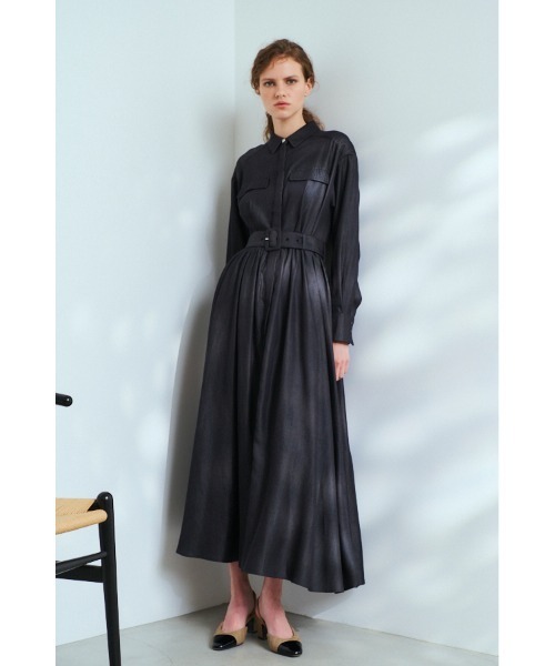 Estella.K（エステラケー）の「Rosaria Shirt Long Dress シャンブレーデニムシャツドレス（ワンピース・レディース・ネイビー/ブラック・FREE）」の11枚目の写真