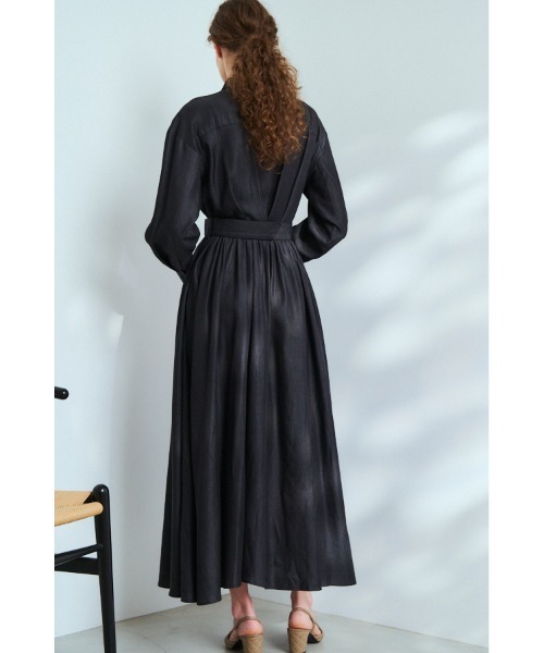Estella.K（エステラケー）の「Rosaria Shirt Long Dress シャンブレーデニムシャツドレス（ワンピース・レディース・ネイビー/ブラック・FREE）」の12枚目の写真