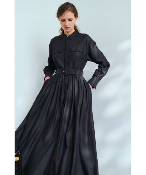 セール】Rosaria Shirt Long Dress シャンブレーデニムシャツドレス