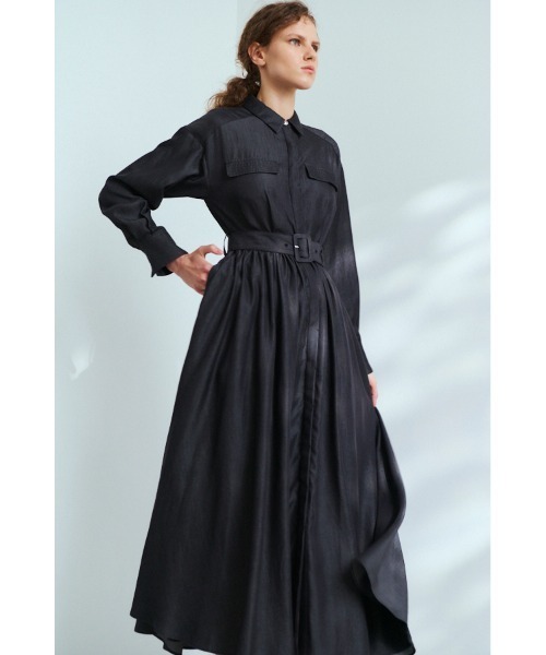 Estella.K（エステラケー）の「Rosaria Shirt Long Dress シャンブレーデニムシャツドレス（ワンピース・レディース・ネイビー/ブラック・FREE）」の13枚目の写真