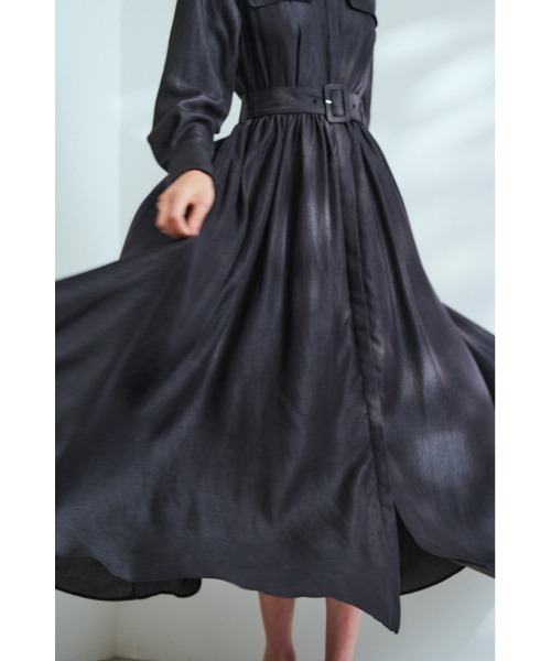 Estella.K（エステラケー）の「Rosaria Shirt Long Dress シャンブレーデニムシャツドレス（ワンピース・レディース・ネイビー/ブラック・FREE）」の14枚目の写真