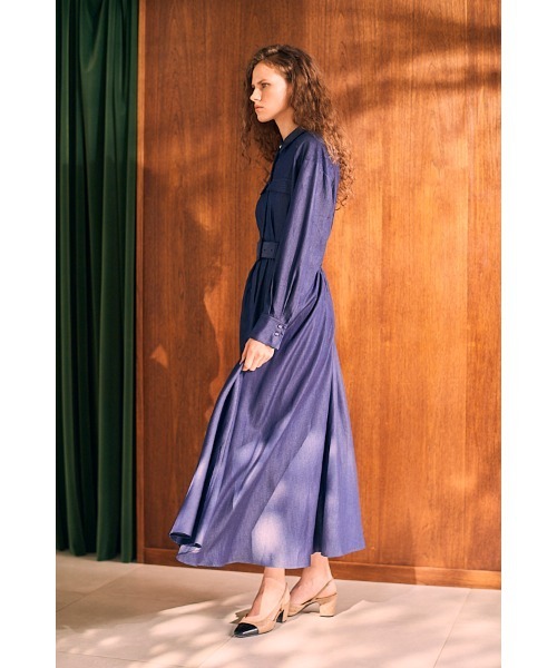 セール】Rosaria Shirt Long Dress シャンブレーデニムシャツドレス