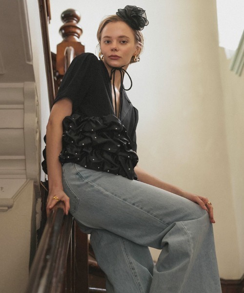 DONOBAN（ドノバン）の「フリルジャケット（その他アウター・レディース・ブラック・ONE）」の8枚目の写真