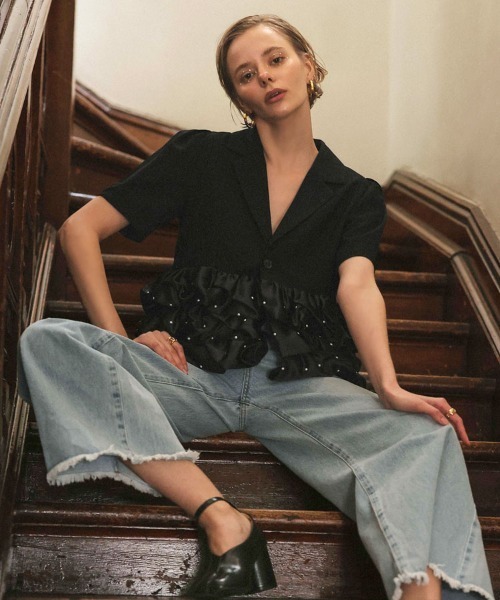 DONOBAN（ドノバン）の「フリルジャケット（その他アウター・レディース・ブラック・ONE）」の11枚目の写真