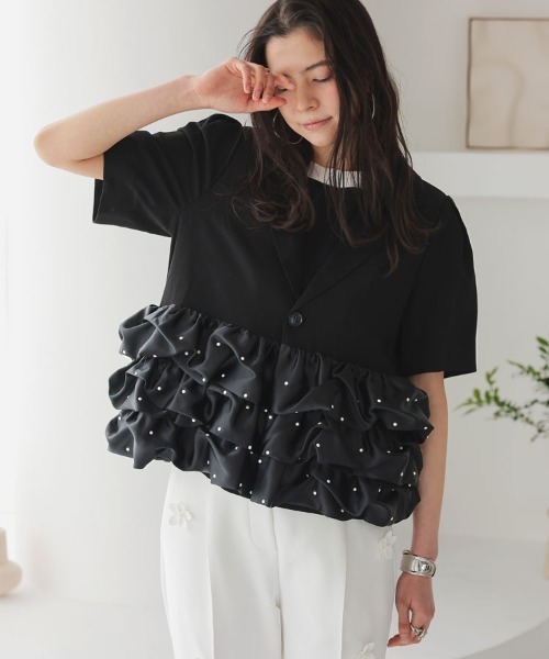 DONOBAN（ドノバン）の「フリルジャケット（その他アウター・レディース・ブラック・ONE）」の15枚目の写真