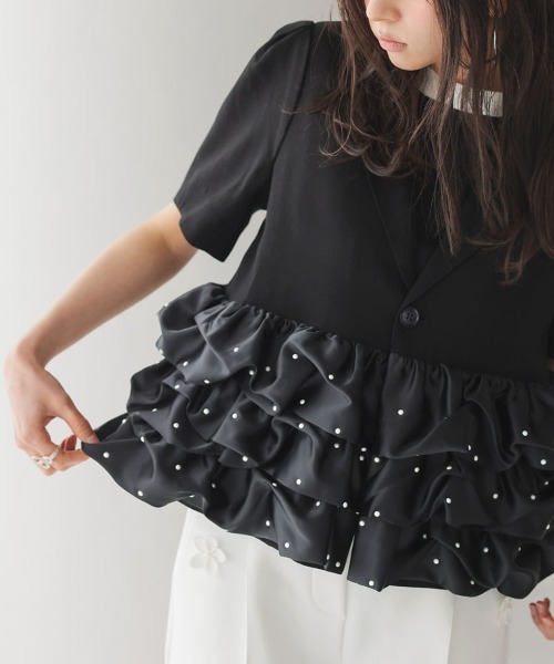 DONOBAN（ドノバン）の「フリルジャケット（その他アウター・レディース・ブラック・ONE）」の16枚目の写真