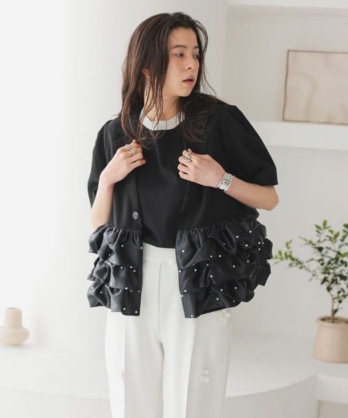 DONOBAN（ドノバン）の「フリルジャケット（その他アウター・レディース・ブラック・ONE）」の17枚目の写真