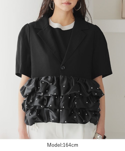 DONOBAN（ドノバン）の「フリルジャケット（その他アウター・レディース・ブラック・ONE）」の19枚目の写真