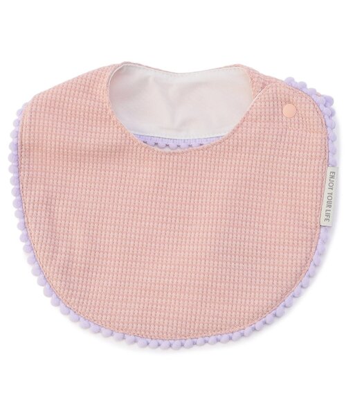 BREEZE(ブリーズ)の「カラフルワッフルスタイ(スタイ/よだれかけ・キッズ・ミント/アイボリー/ピンク/ブラウン/ネイビー・90)」の5枚目の写真